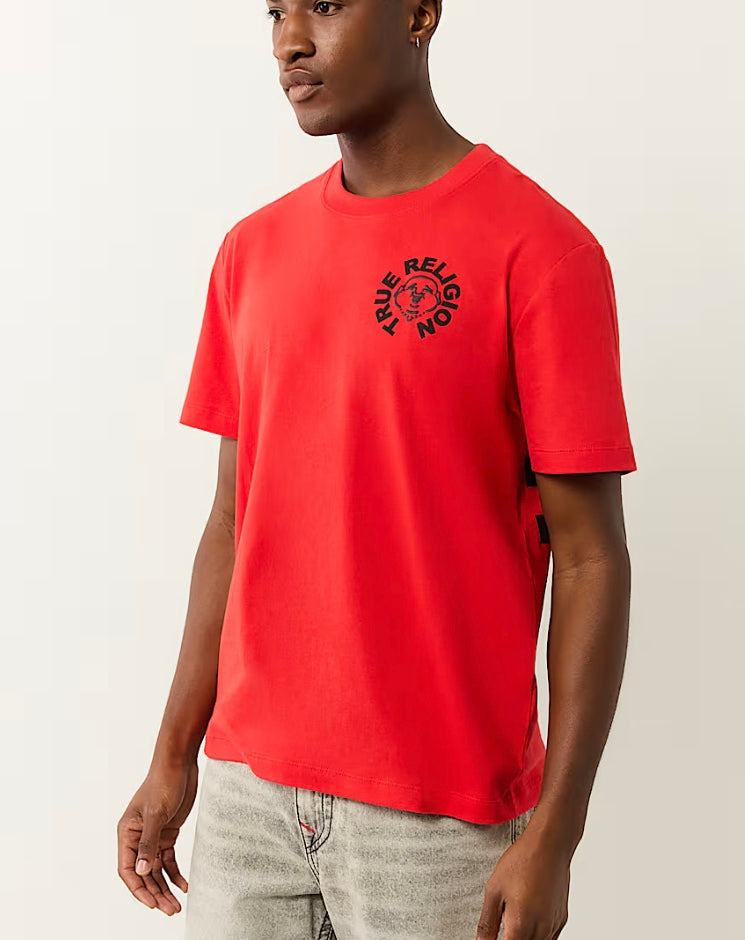 CAMISETA CON ESTAMPADO ABUNDANTE DE CARA DE BUDA