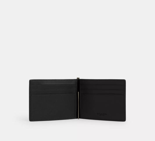 Billetera delgada con clip para billetes