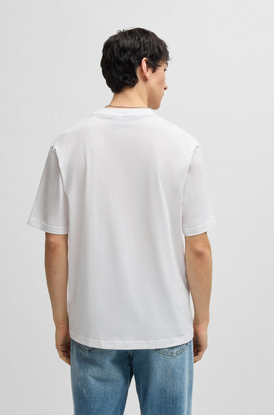 Camiseta de algodón con estampado gráfico de logotipo.