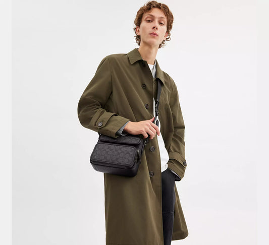 Bolso bandolera con solapa Sullivan en lona de la firma