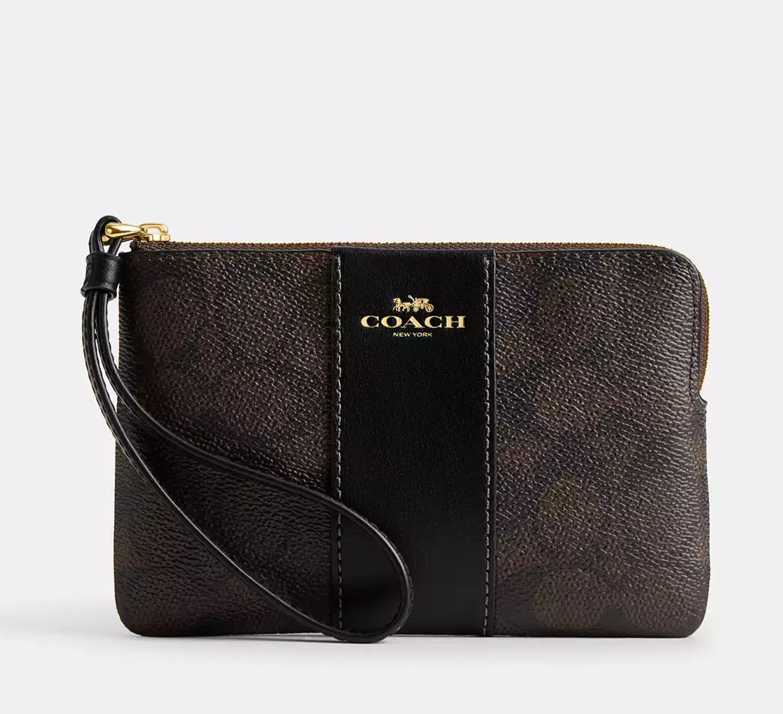 Bolso de mano con cremallera en las esquinas Coach