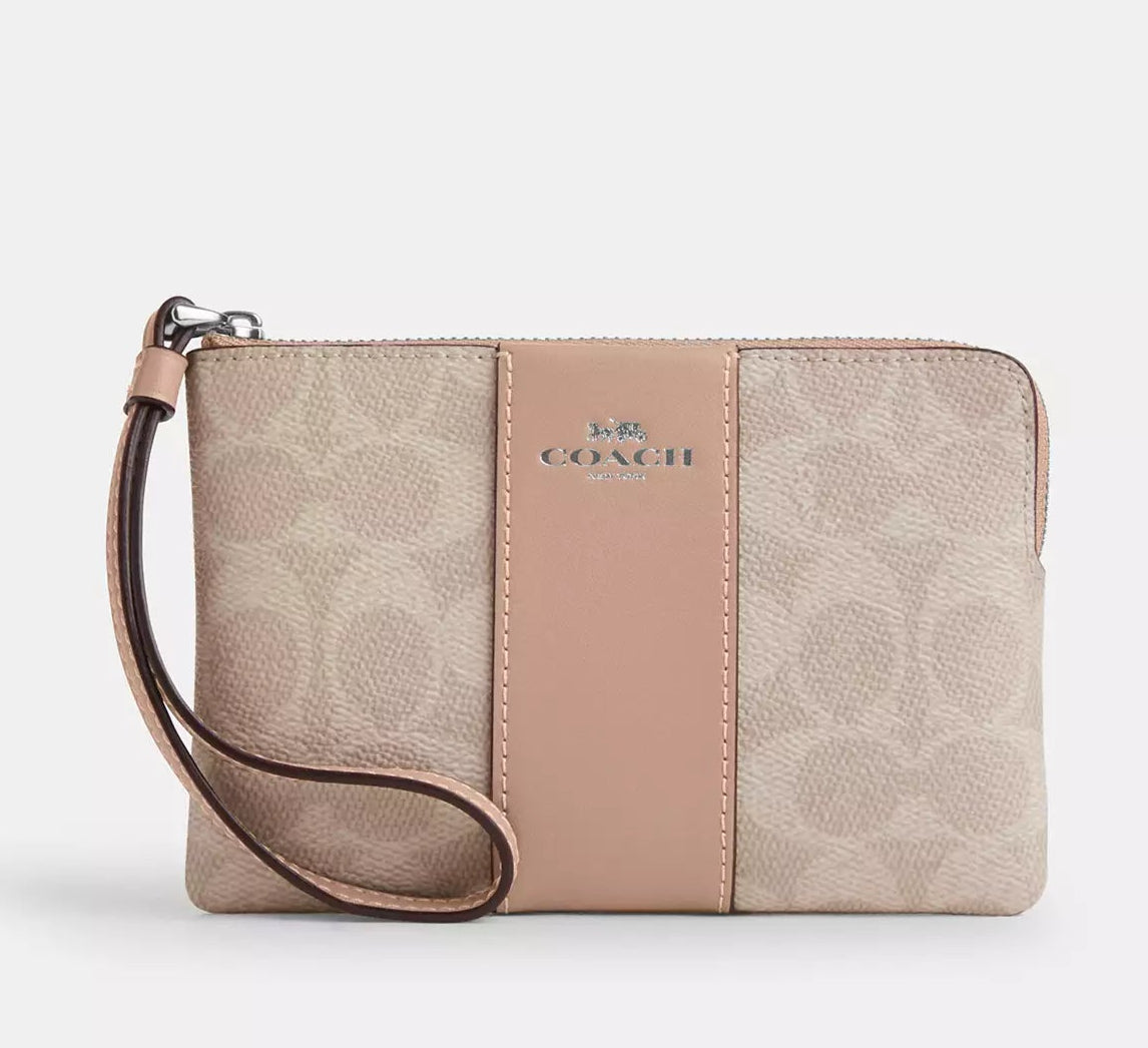 Bolso de mano con cremallera en las esquinas Coach