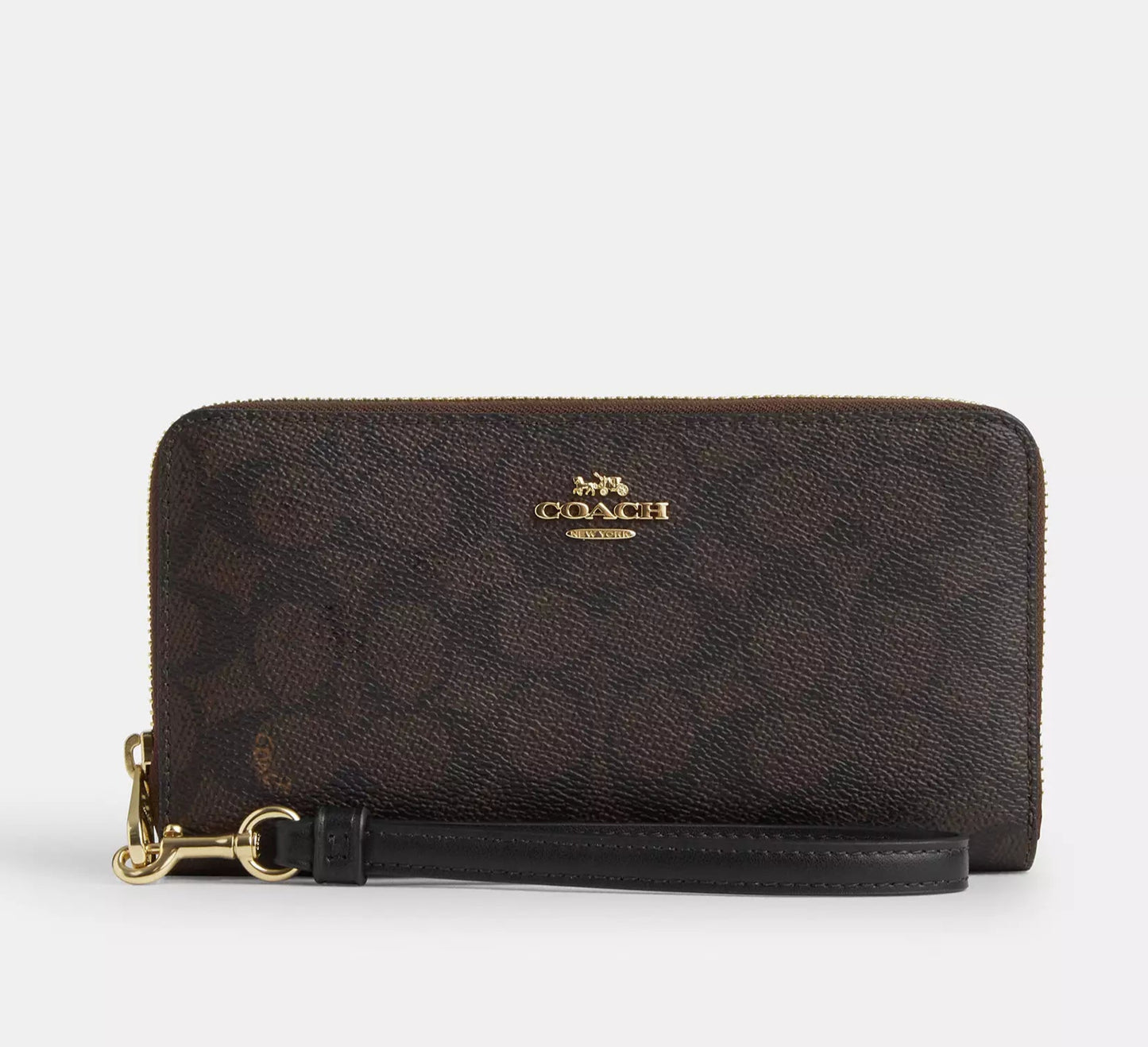 Cartera larga con cremallera en lona de la firma Coach
