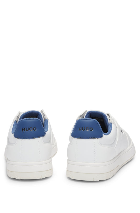 Zapatillas deportivas de piel sintética con cordones y detalles de logotipo