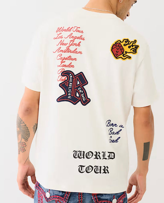CAMISETA GRÁFICA CON PARCHE BORDADO