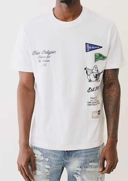 CAMISETA CON LOGOTIPO UNIVERSITARIO DE PESO PESADO