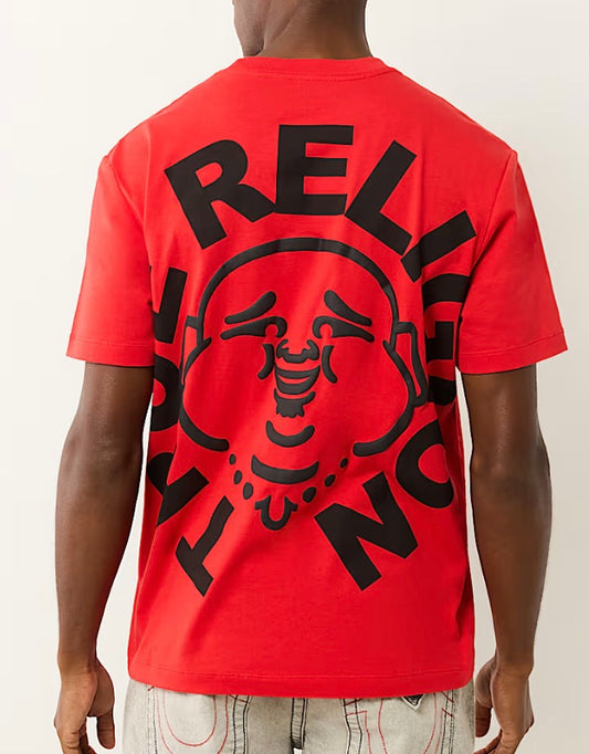 CAMISETA CON ESTAMPADO ABUNDANTE DE CARA DE BUDA