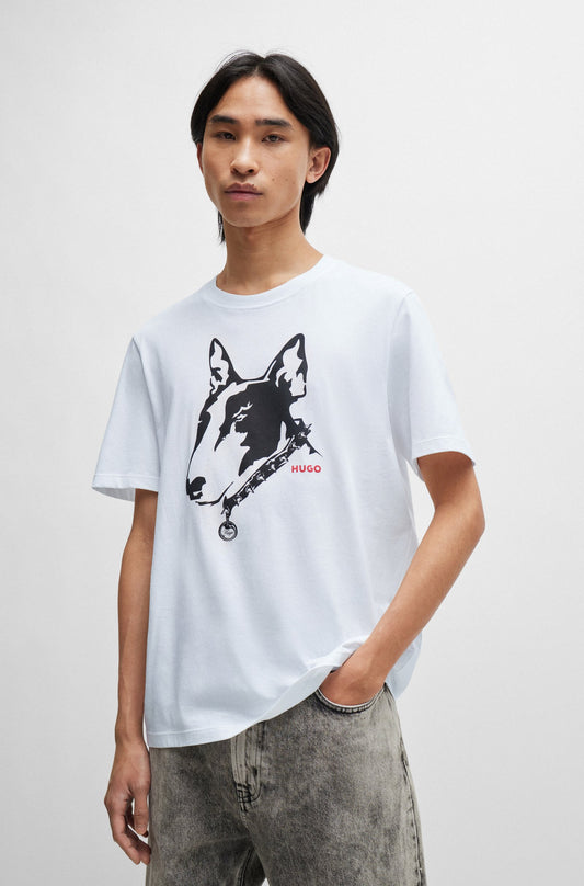 Jersey de algodón con dibujo de perro