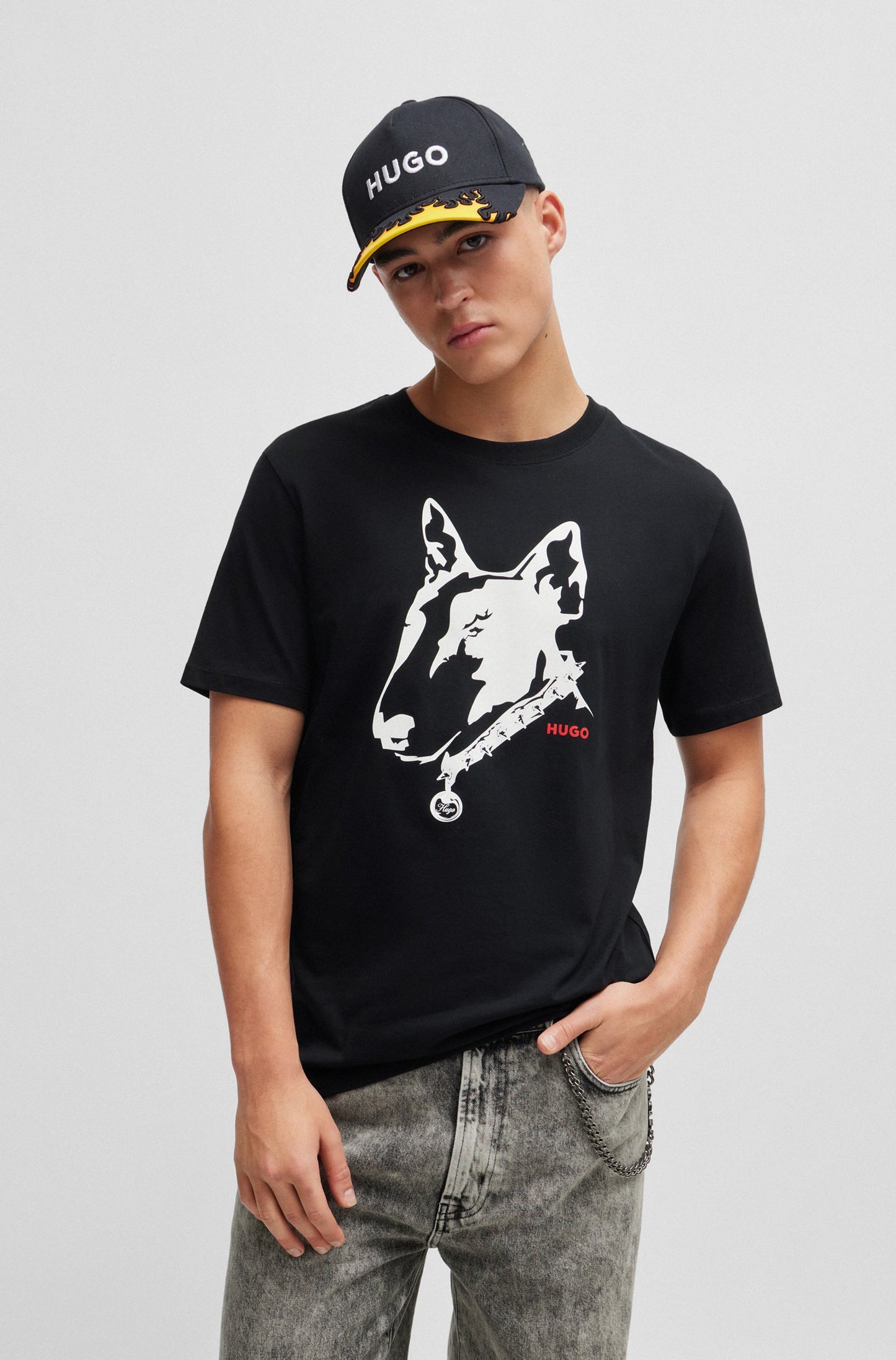 Jersey de algodón con dibujo de perro