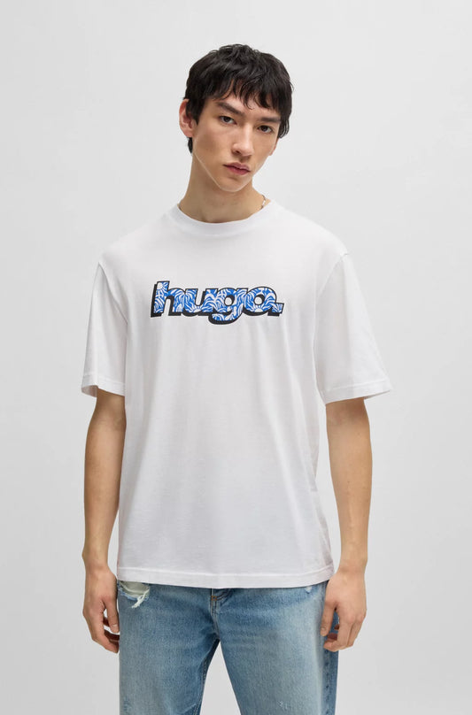 Camiseta de algodón con estampado gráfico de logotipo.