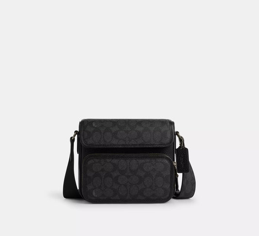 Bolso bandolera con solapa Sullivan en lona de la firma