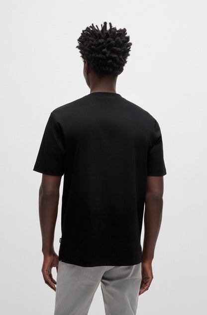 Camiseta regular fit de algodón con estampado de monograma
