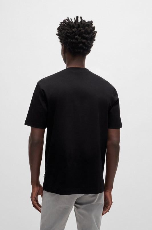 Camiseta regular fit de algodón con estampado de monograma