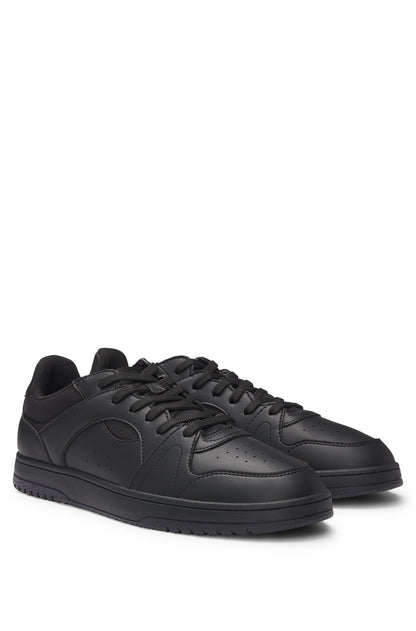 Zapatillas deportivas de piel sintética con cordones y detalles de logotipo