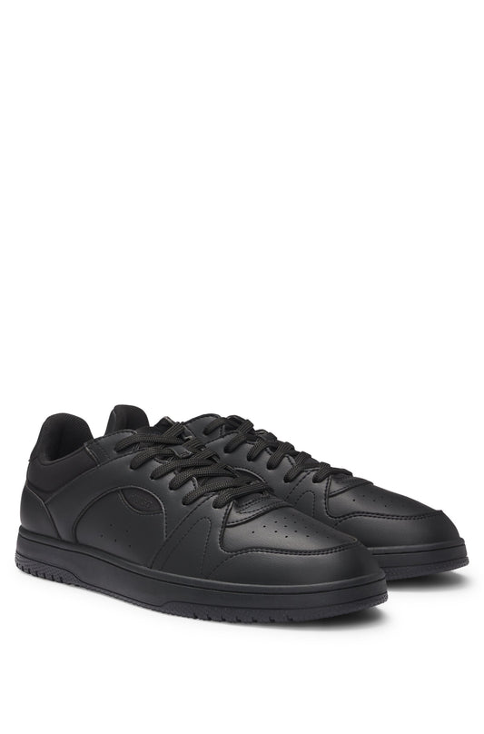 Zapatillas deportivas de piel sintética con cordones y detalles de logotipo
