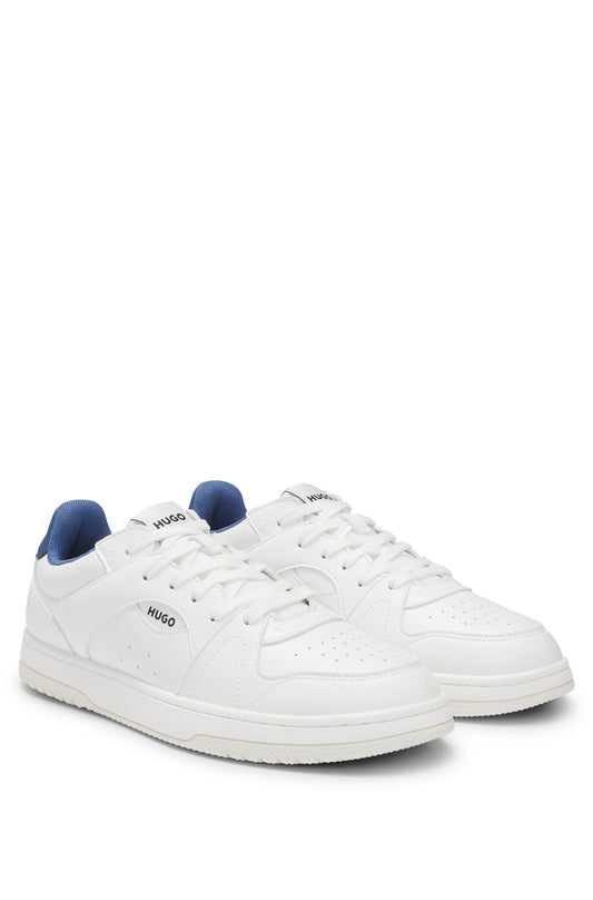Zapatillas deportivas de piel sintética con cordones y detalles de logotipo